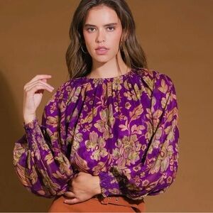 Floral Purple Women's Top